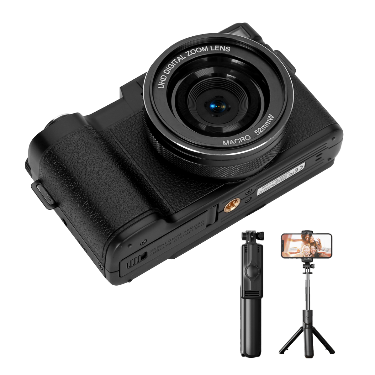 KiTBEEZ KP-4 75MP 180°Flip Screen Selfie 5K Camera