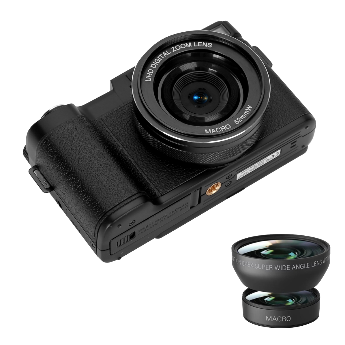 KiTBEEZ KP-4 75MP 180°Flip Screen Selfie 5K Camera