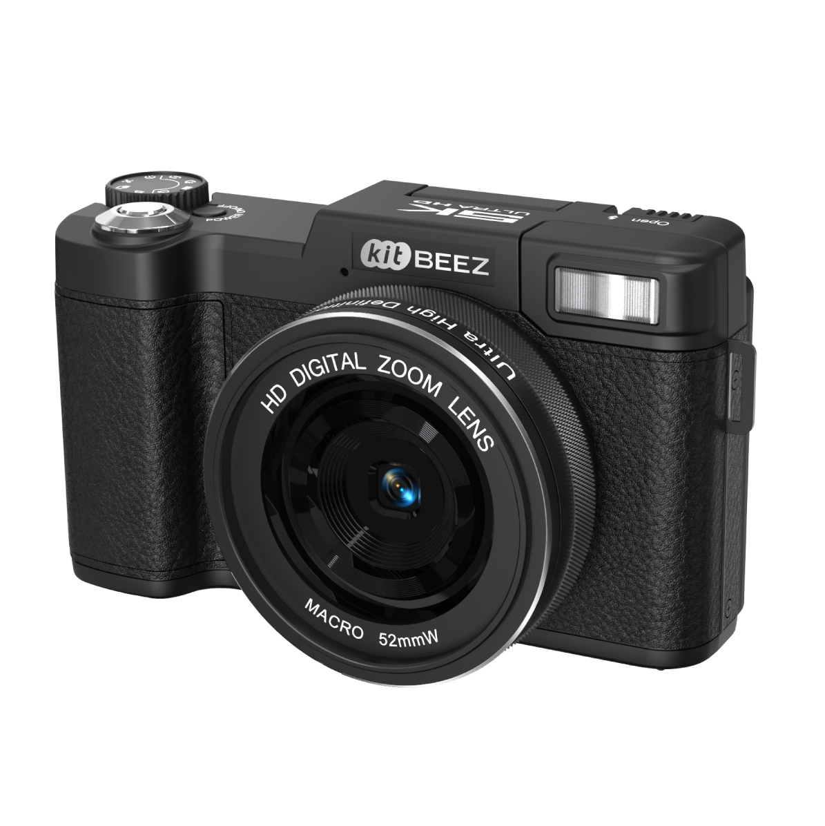 KiTBEEZ KP-4  75MP 180°Flip Screen Selfie 5K Camera