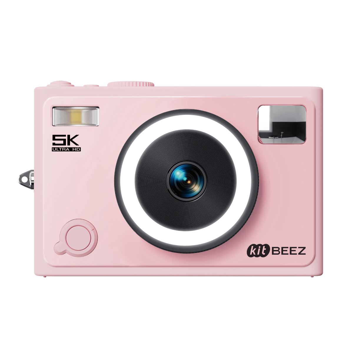 KiTBEEZ KF-4 Jellypink Digital Camera 75MP 18X 5K
