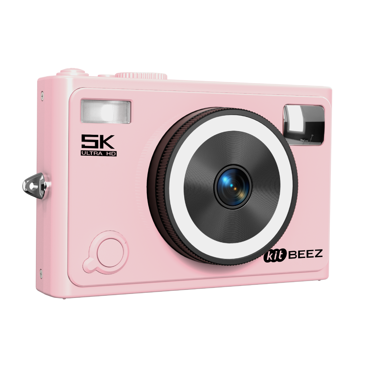 KiTBEEZ KF-4 Jellypink Digital Camera 75MP 18X 5K